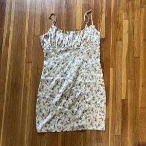 Floral yellow dress perfect for a picnic or casual summer outing!